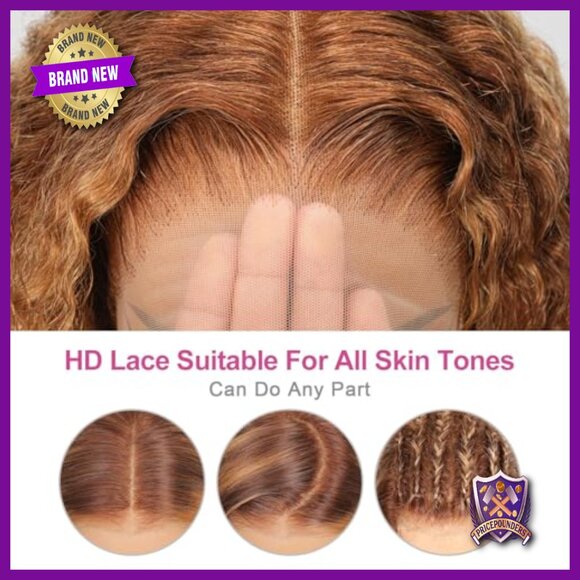20 Inch Human Hair Lace Front Wig 13x6 HD Transparent Glueless Cap main image 4